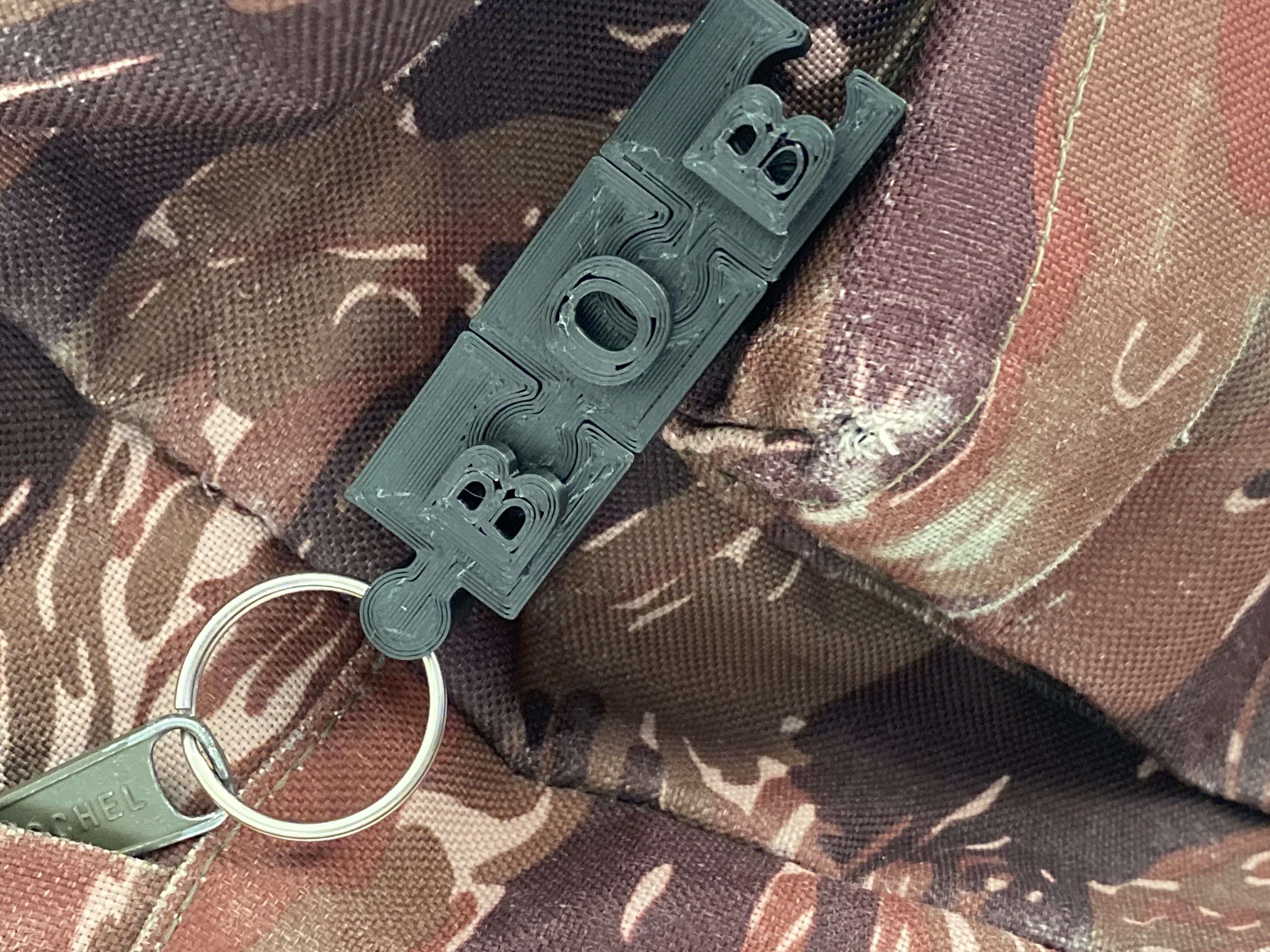 Puzzle name keychain