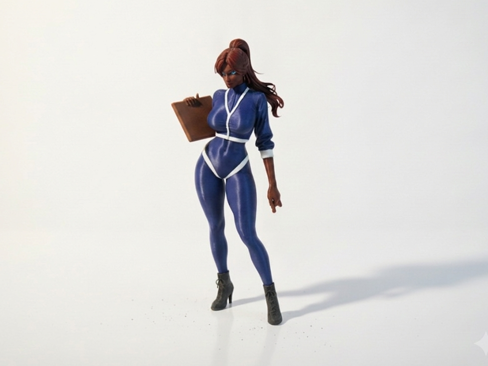 Gym Trainer Figurine Female Fitness 3D Printable