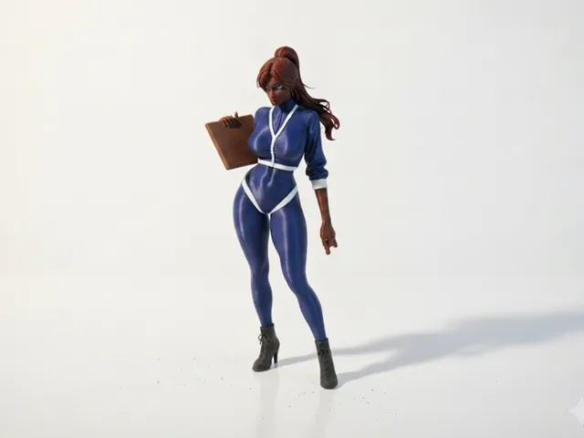 Gym Trainer Figurine Female Fitness 3D Printable