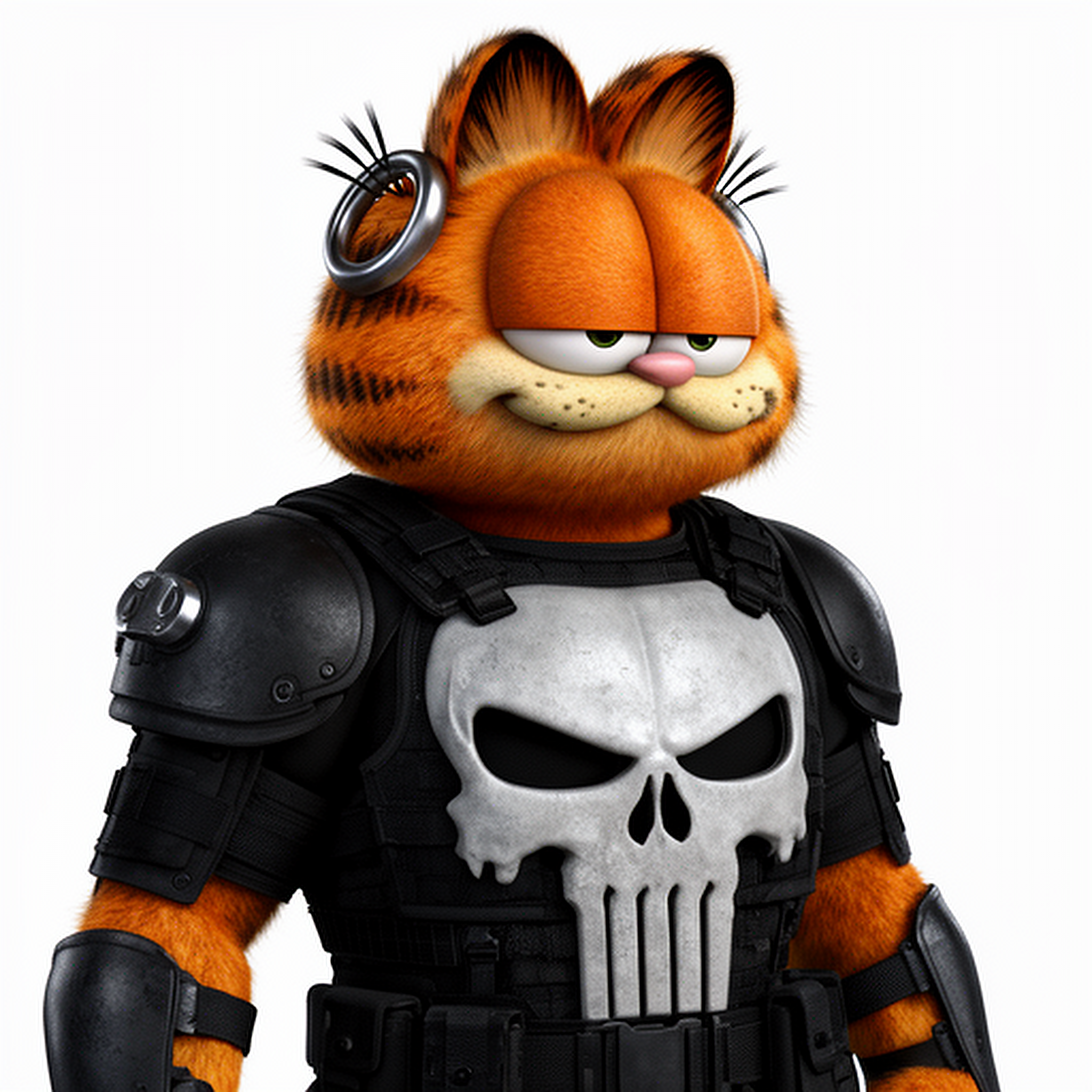 Garfield Punisher Ring Figure