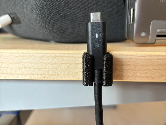 USB-C cable holder for Dell Dock