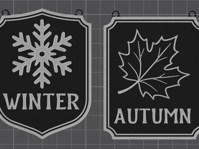 Seasonal Bookshelf Signs