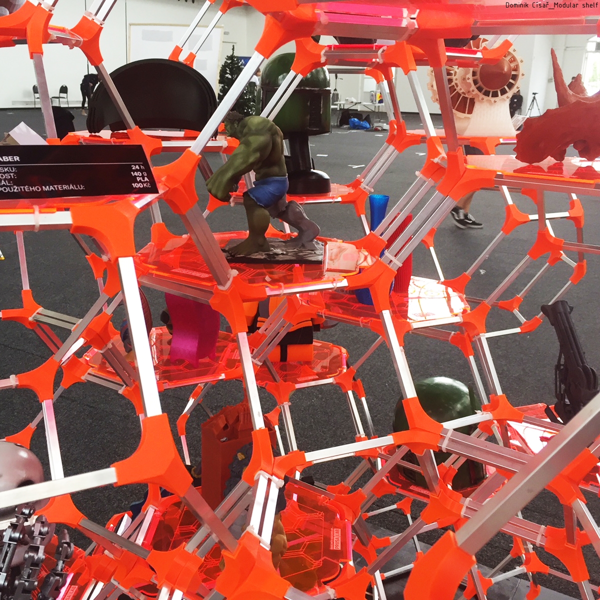 HEXAGONAL MODULAR SHELF / STRUCTURE FOR PRUSA RESEARCH MAKER FAIRE ...