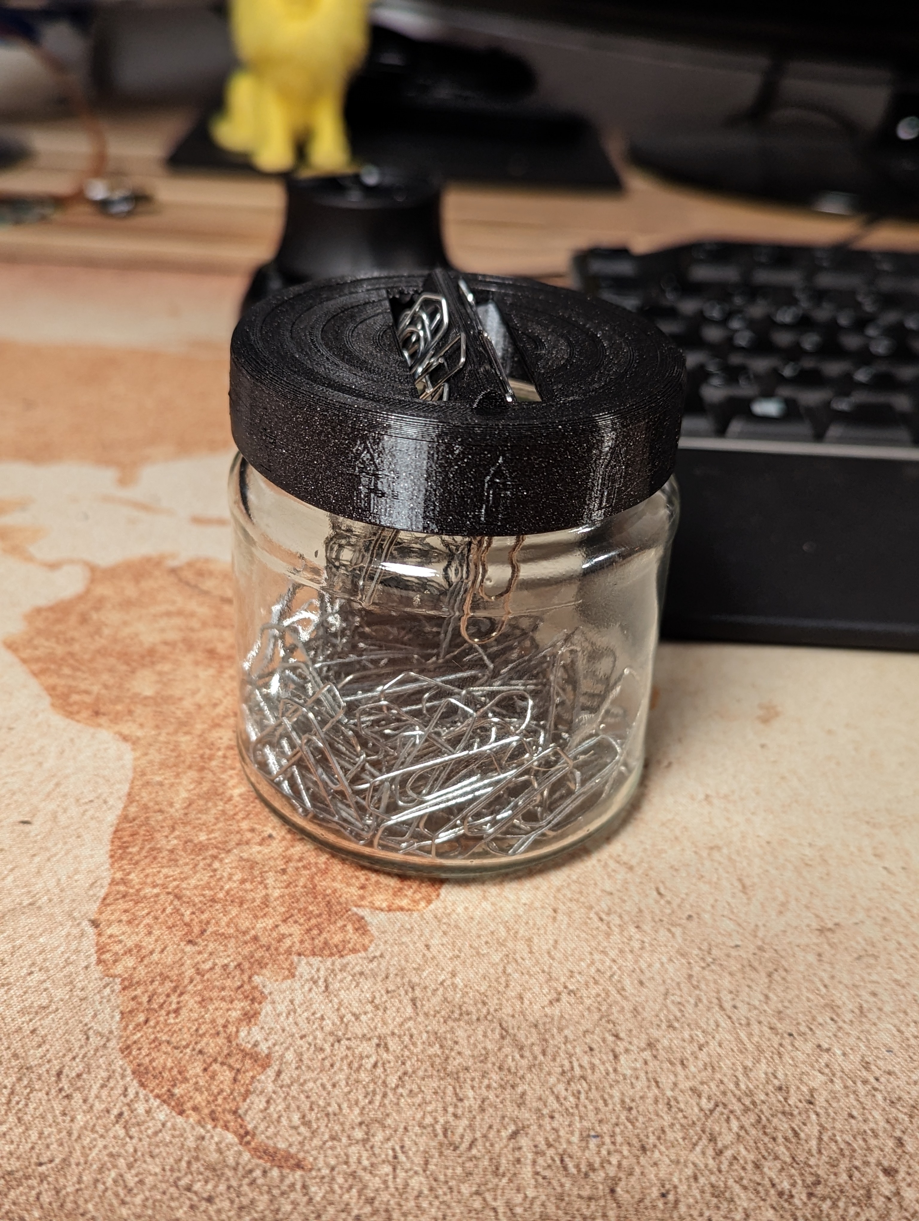 Paper clip jar