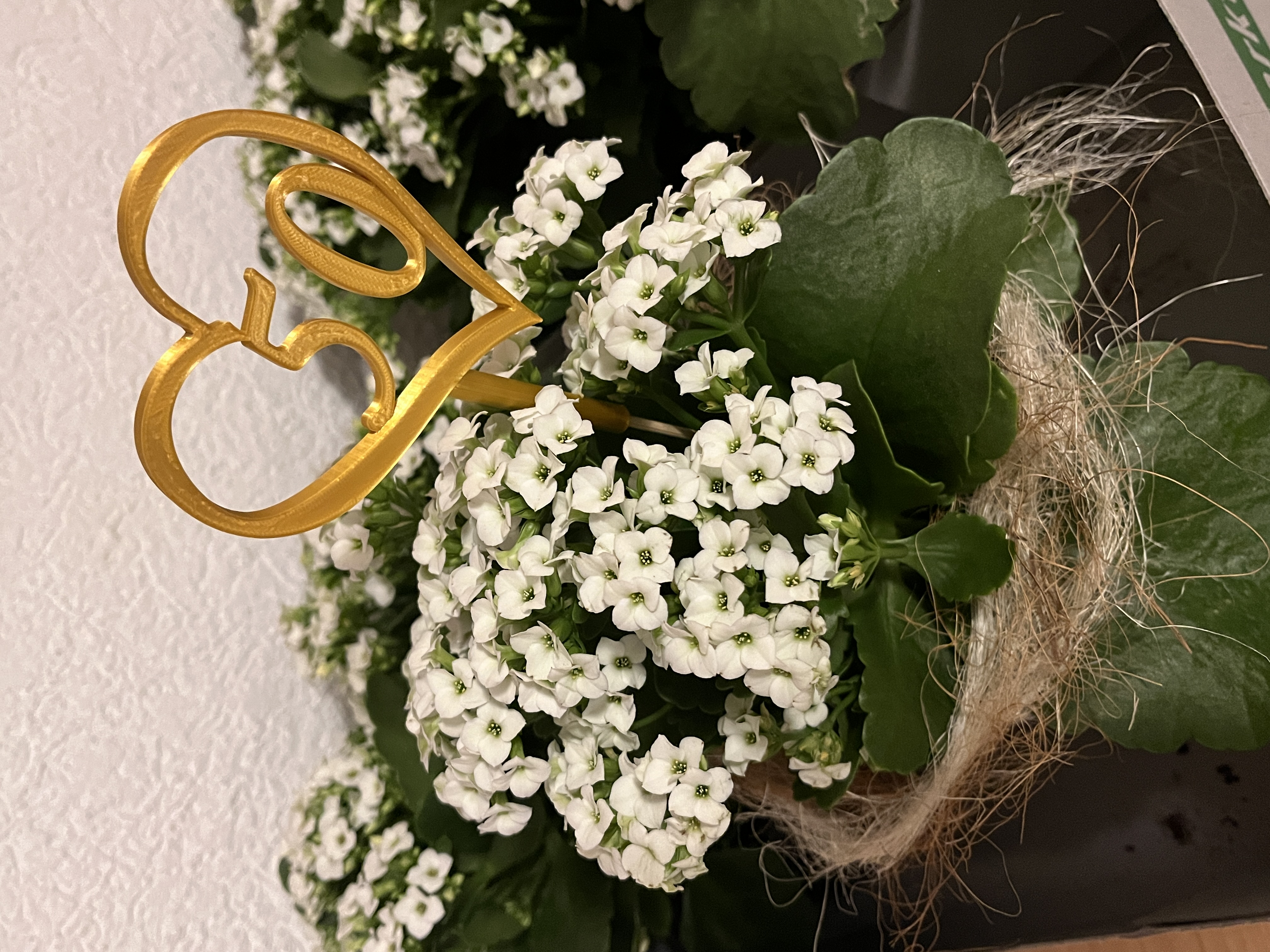 Goldene Hochzeit - Herz Stecker