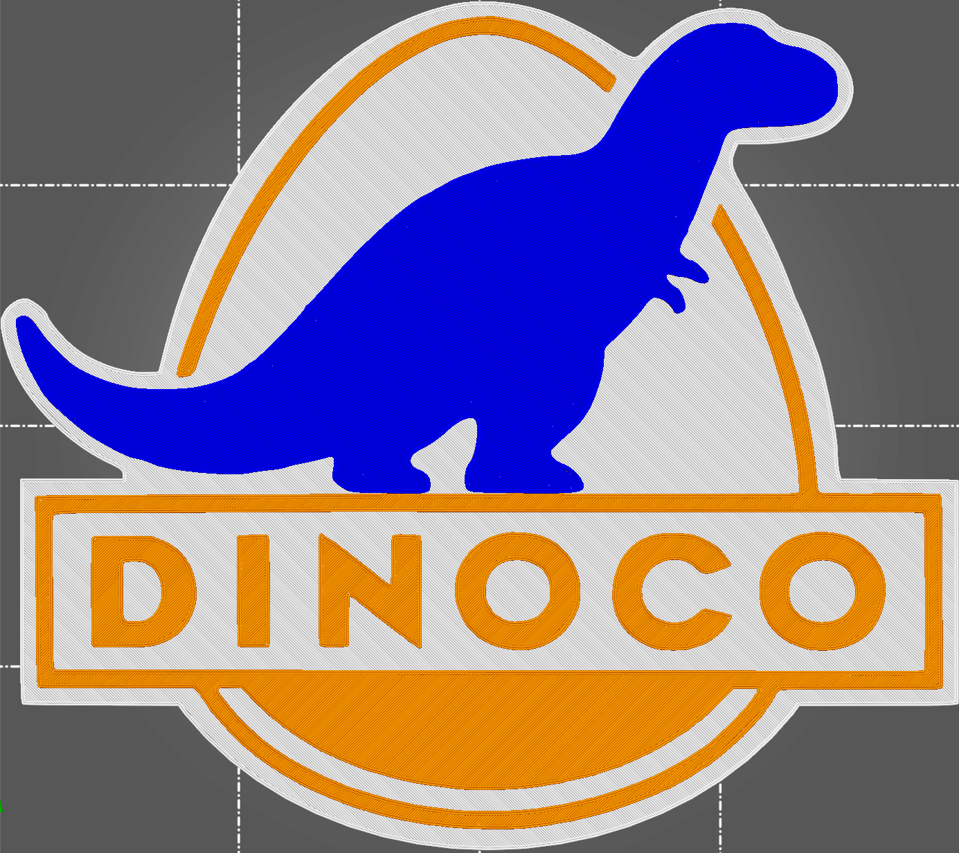 Cars Dinoco Sign 3 Color by Triple G Download free STL model