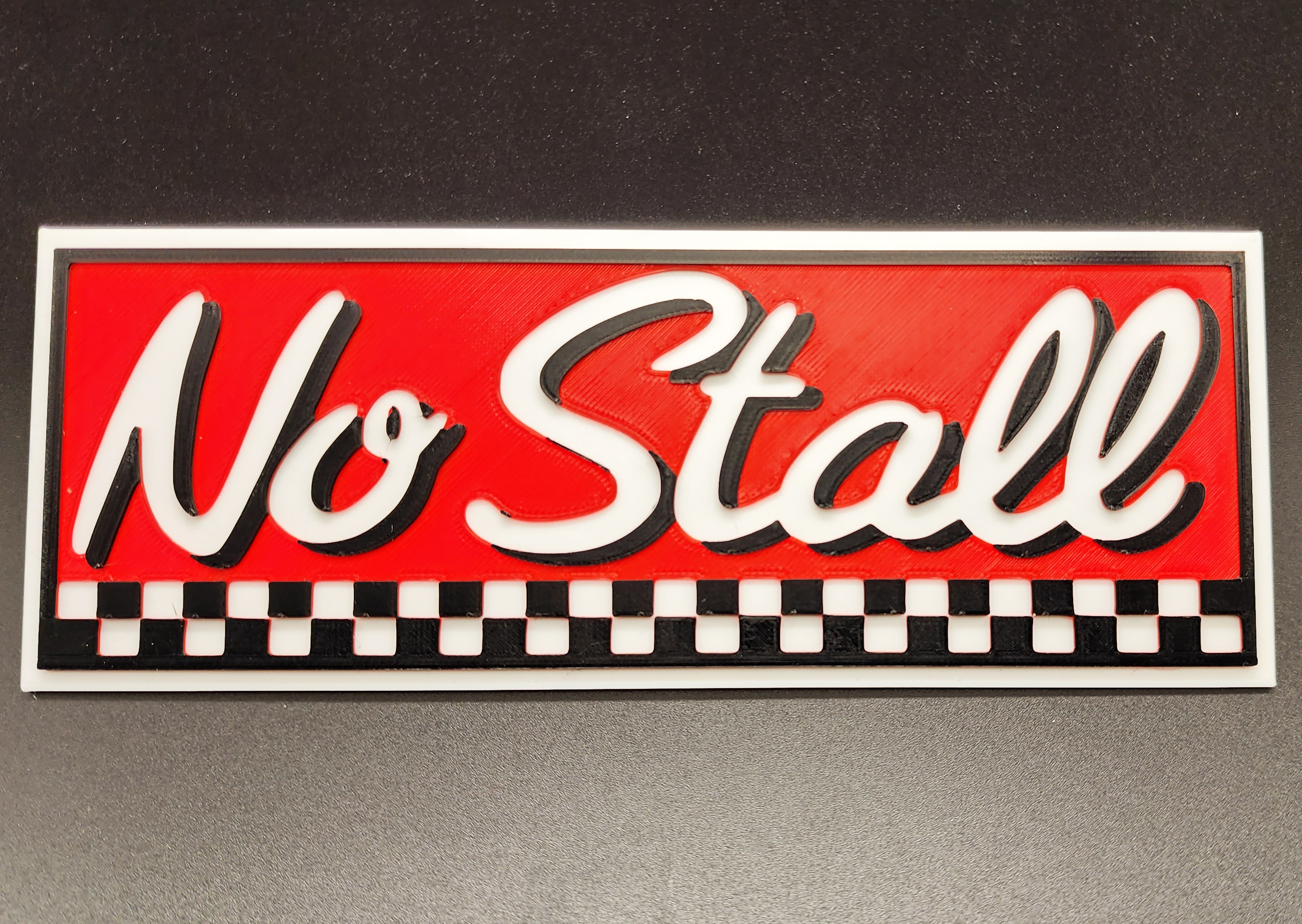 Cars No Stall Sign 3 Color