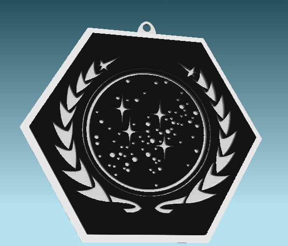United Federation of Planets Christmas (Lithophane Ornament)