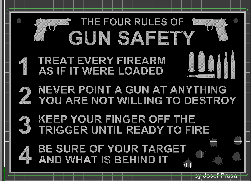 Firearm Safety Sign by EricFrenk Download free STL model