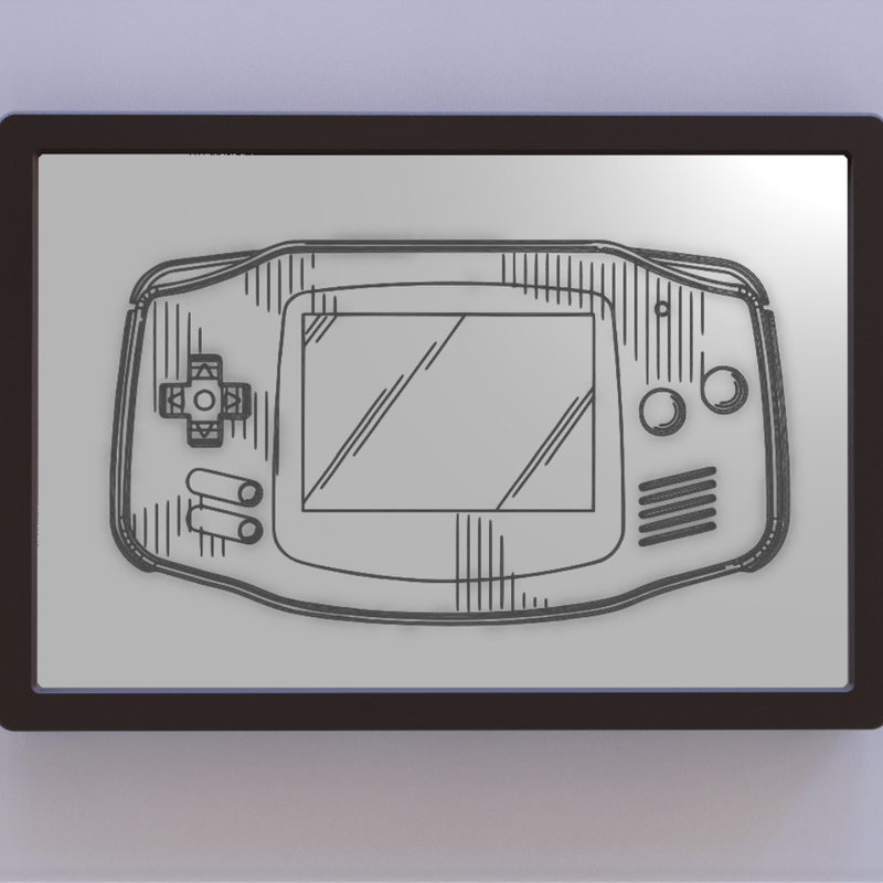 Framed Nintendo Game Boy Advance GBA Disassembled Game