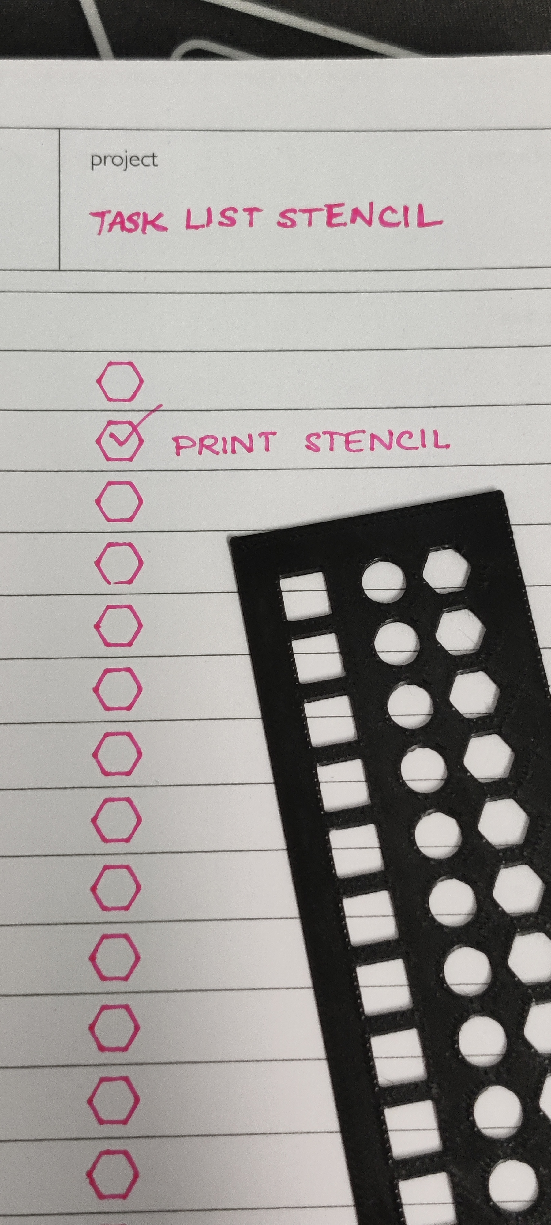 Checkbox stencil for planer TODO