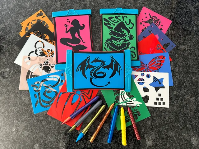 Kids Boogie Board Stencils and Styluses *15 Different Stencils!