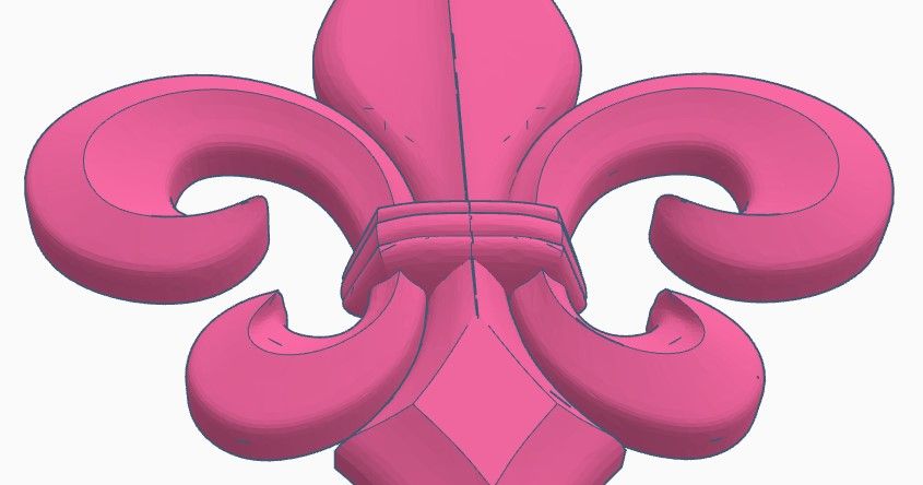 Fleur de lis by Rob Beast (All Things STL) | Download free STL model | Printables.com for Free Printable Fleur De Lis