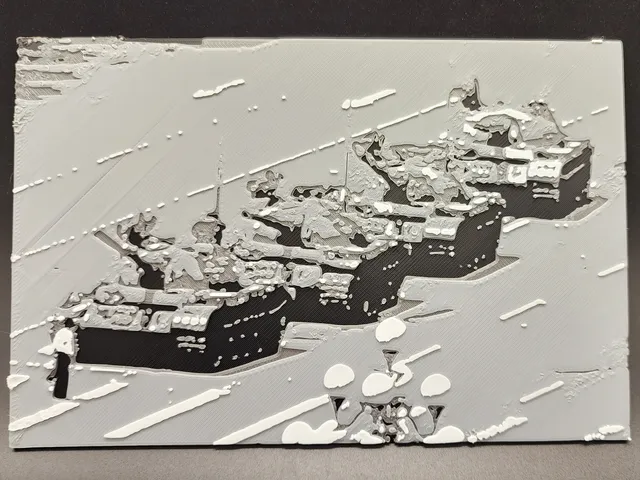 Tank Man 1989 Tiananmen Square 4 Colors