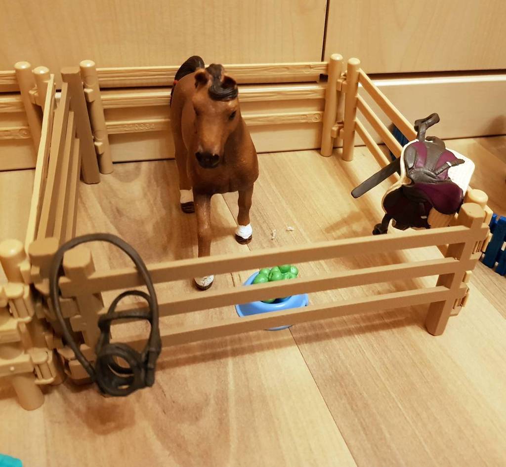 Pferde Gatter, Zaun, Hindernis - gate, fence, obstacle suitable for Schleich horses
