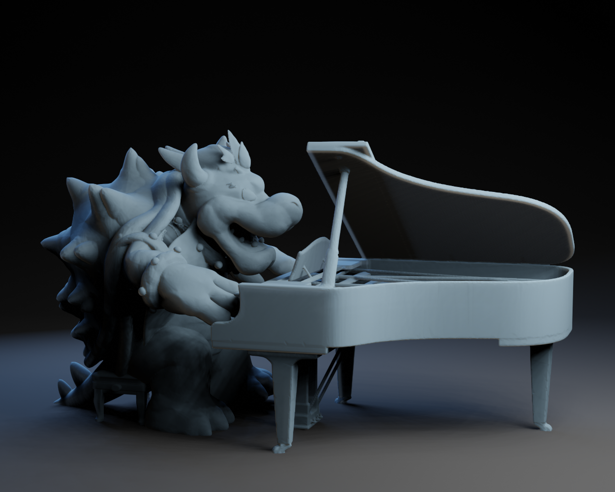 BOWSER - PEACHES - PIANO 3D model 3D printable