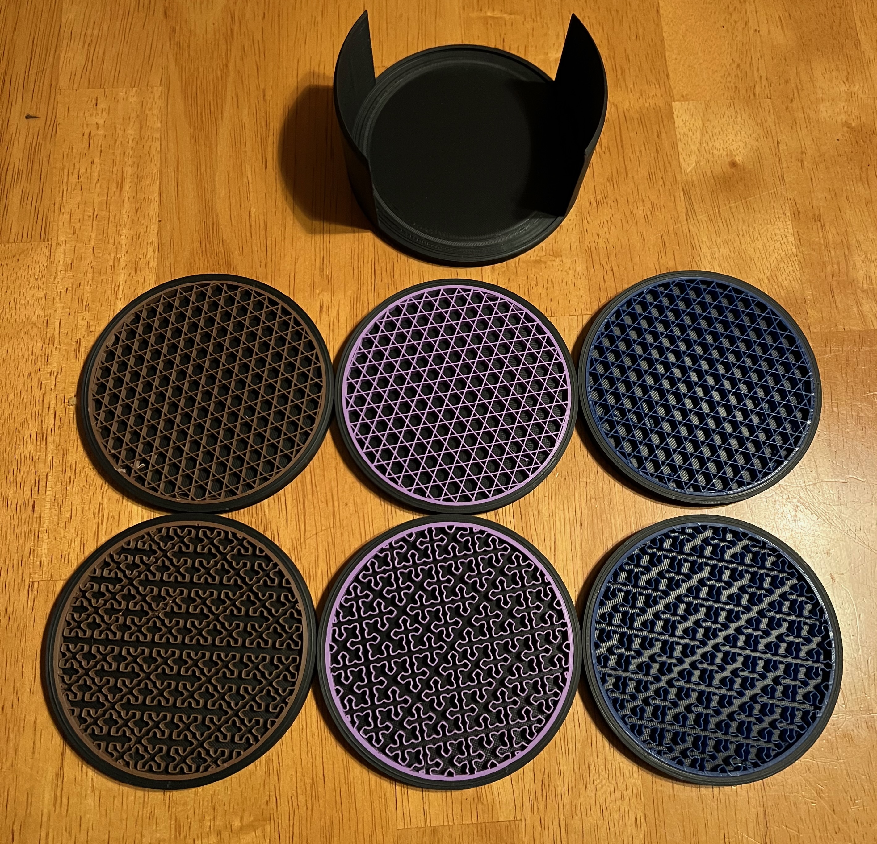 2 Piece Infill Coasters and Caddy