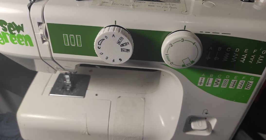 Elna Sew Green replacement Knob by Bruno Porto Download free STL