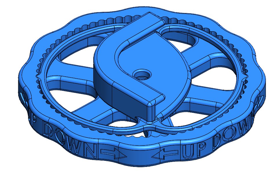 Ender 3 S1 Plus - Locking Bed Level Knob 3D model thumbnail