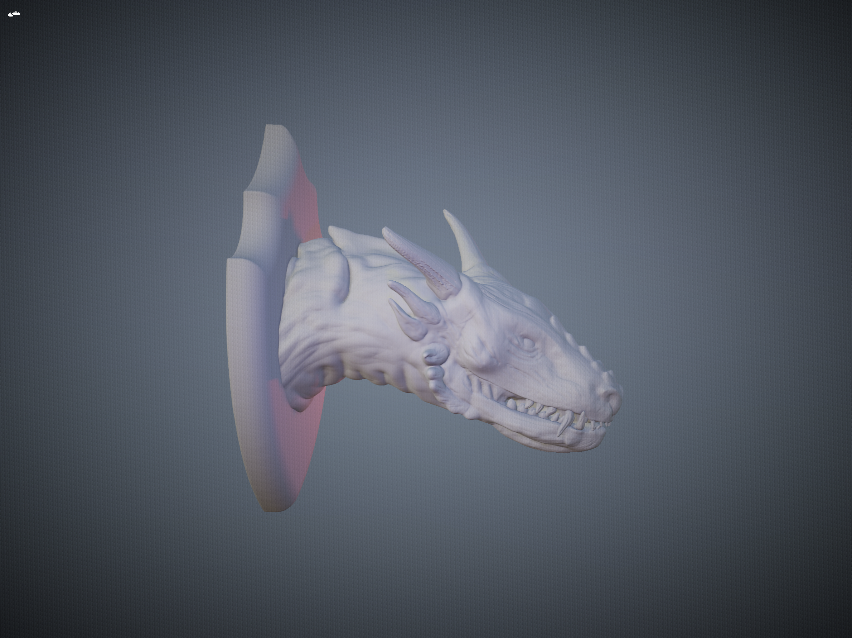 Miniatura 3 do modelo 3D Dragon Head Bust