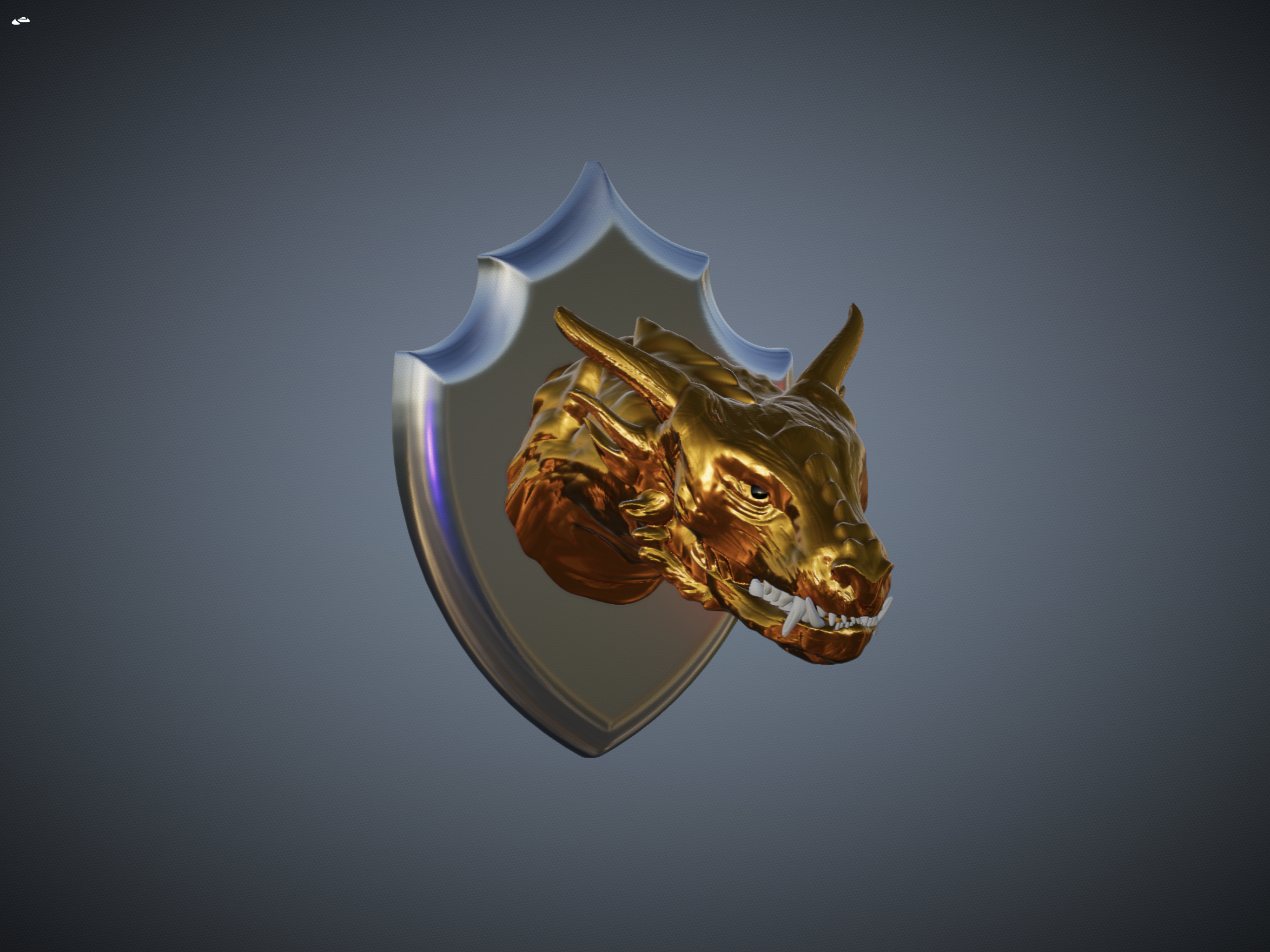 Miniatura 4 do modelo 3D Dragon Head Bust