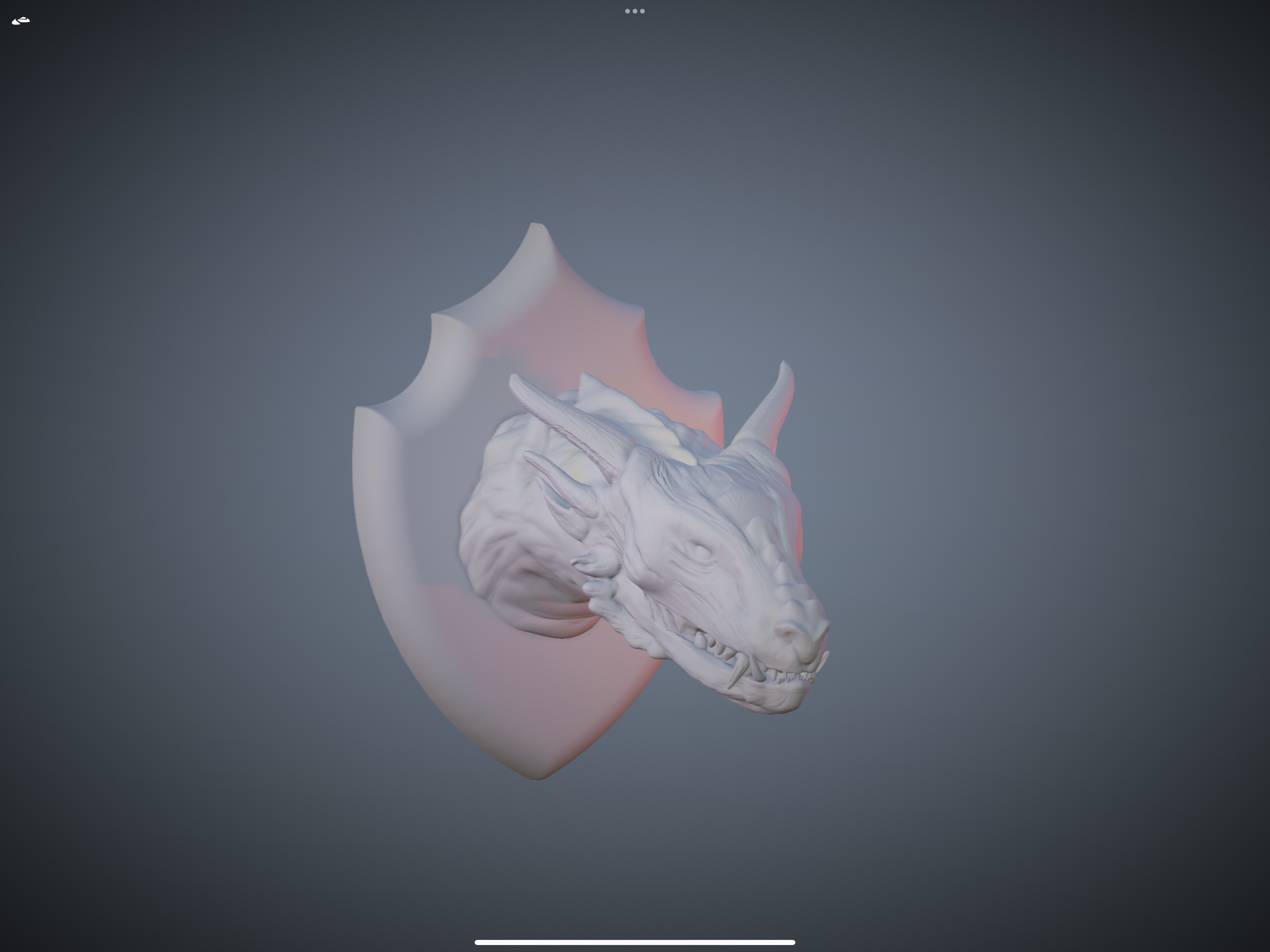 Miniatura 2 do modelo 3D Dragon Head Bust