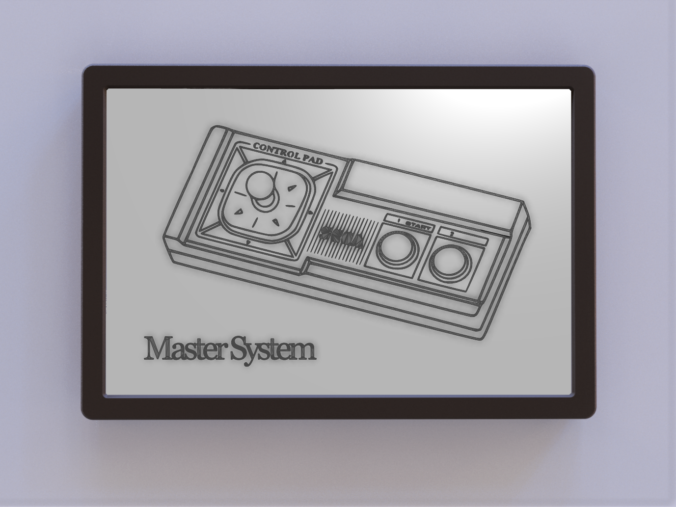 SEGA Master System Controller Patent Art w Logo