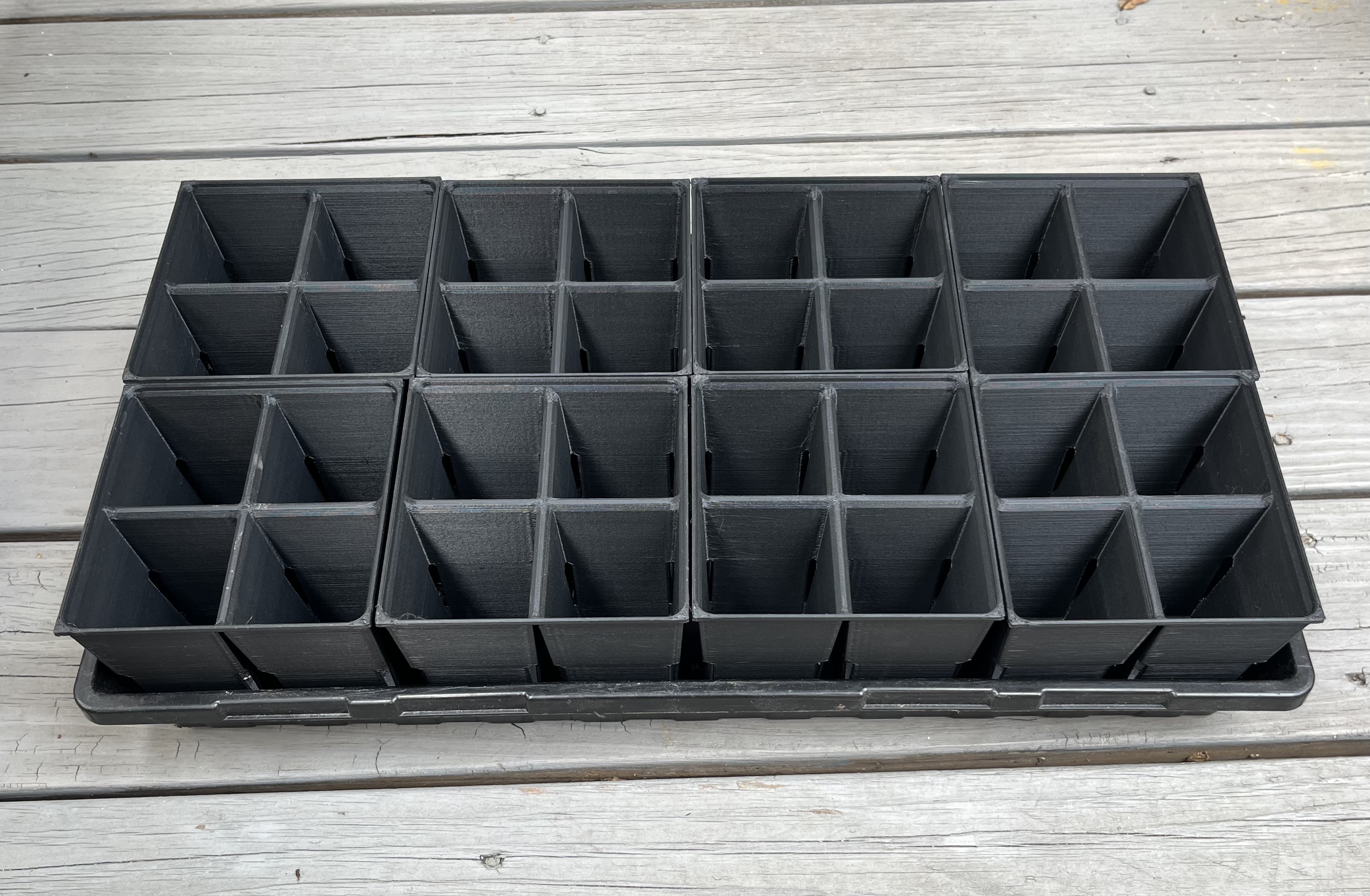 Tall 4 cell planter by aproto download free stl model printables