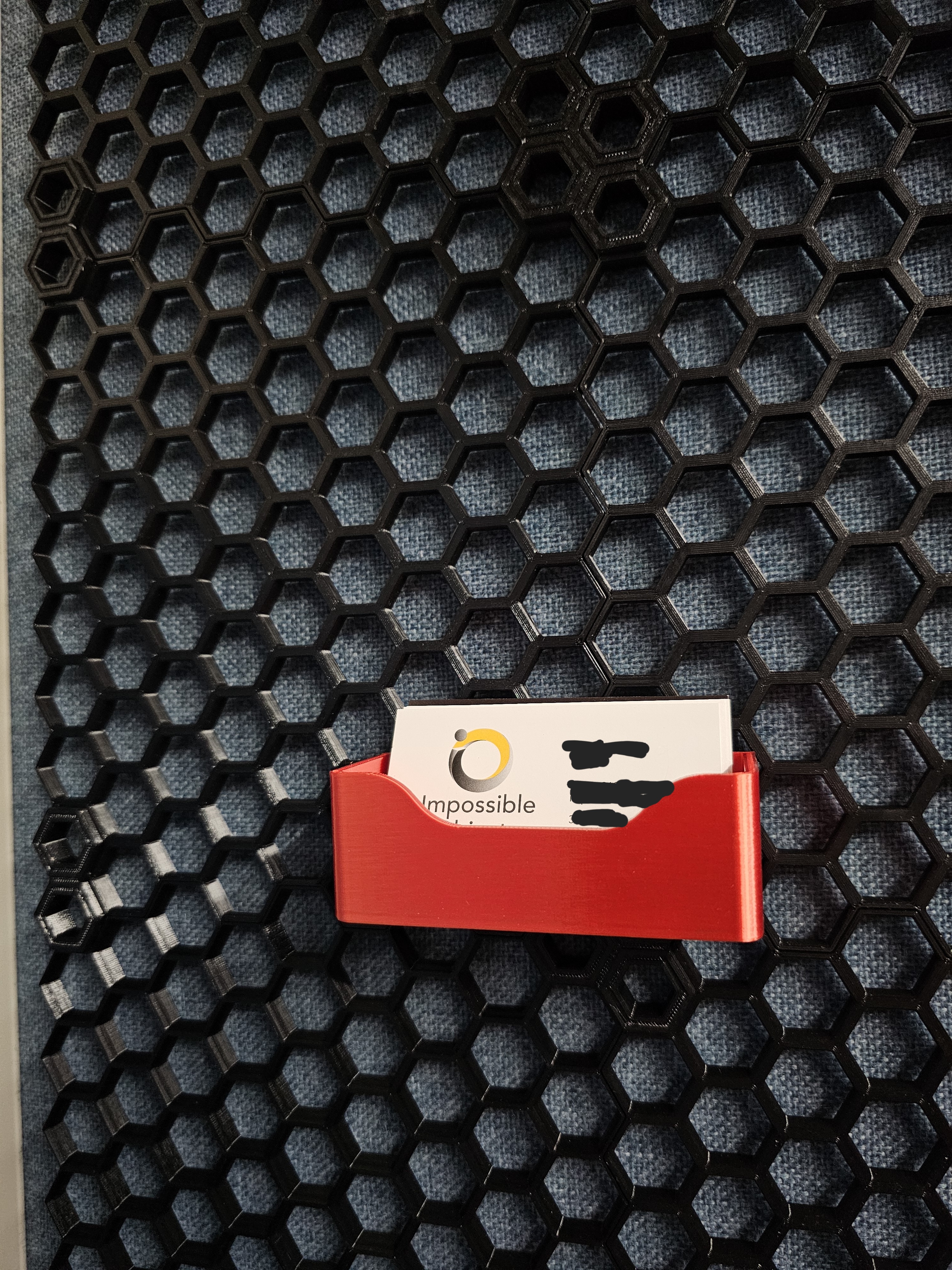 Business Card Holder for Honeycomb Storage Wall