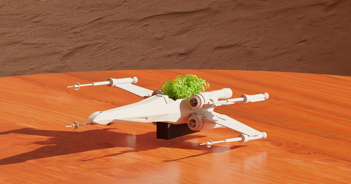XWing Fighter Star Wars Pot Plant by CalebTimoteo Download free STL model