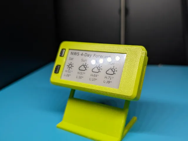 Case Stand for Raspberry Pi Zero W with Adafruit 2.13" Monochrome E-Ink Bonnet