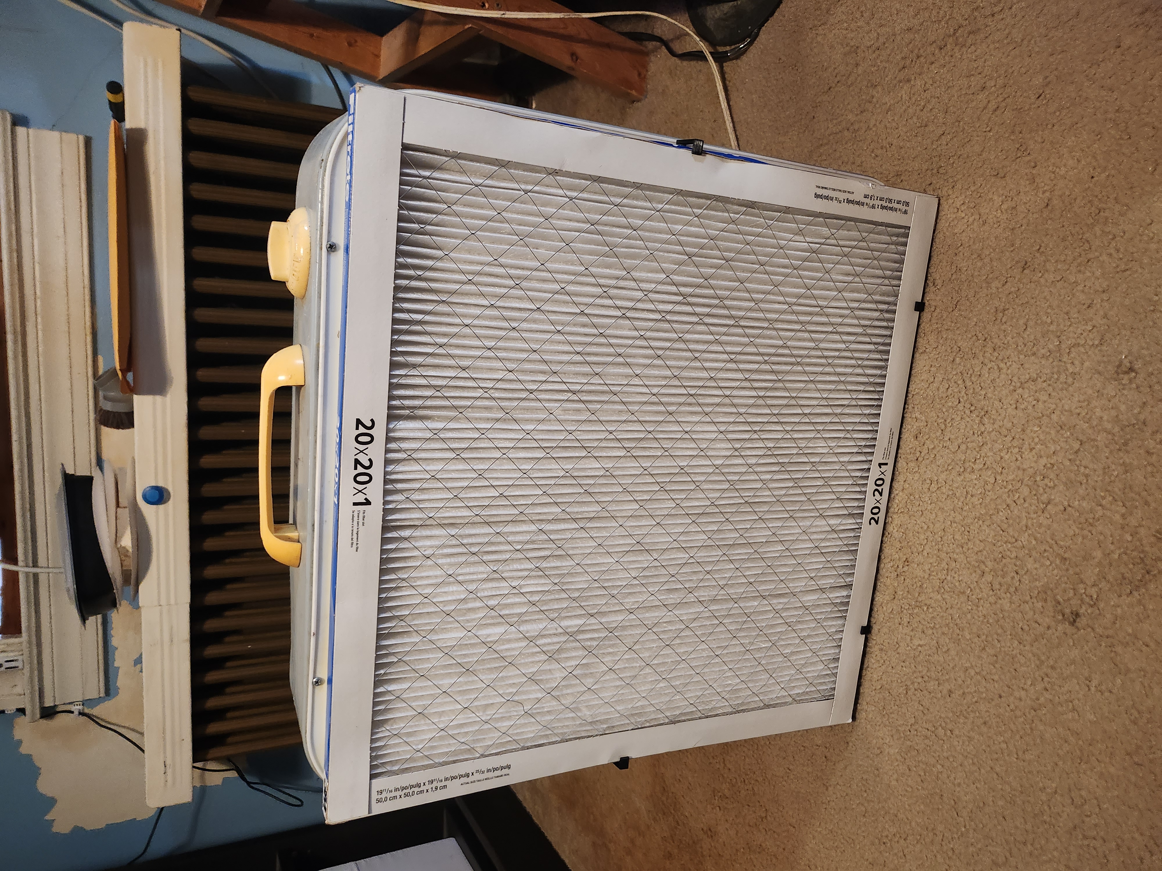 Quick-print box fan air filter clip
