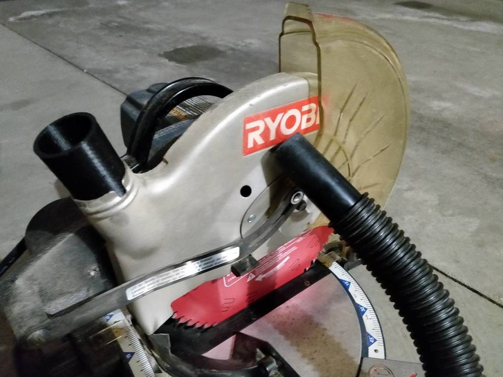 Ryobi Miter Saw (TS1340) to ShopVac vacuum adapter by DonJakobo