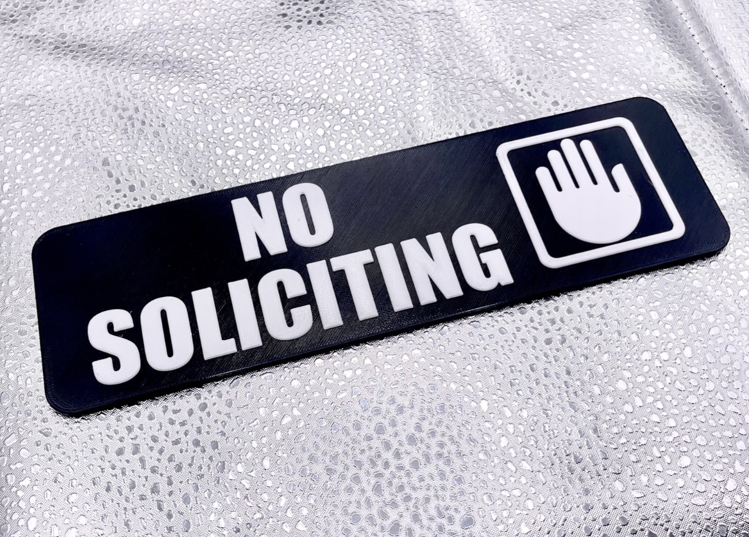No Soliciting Sign