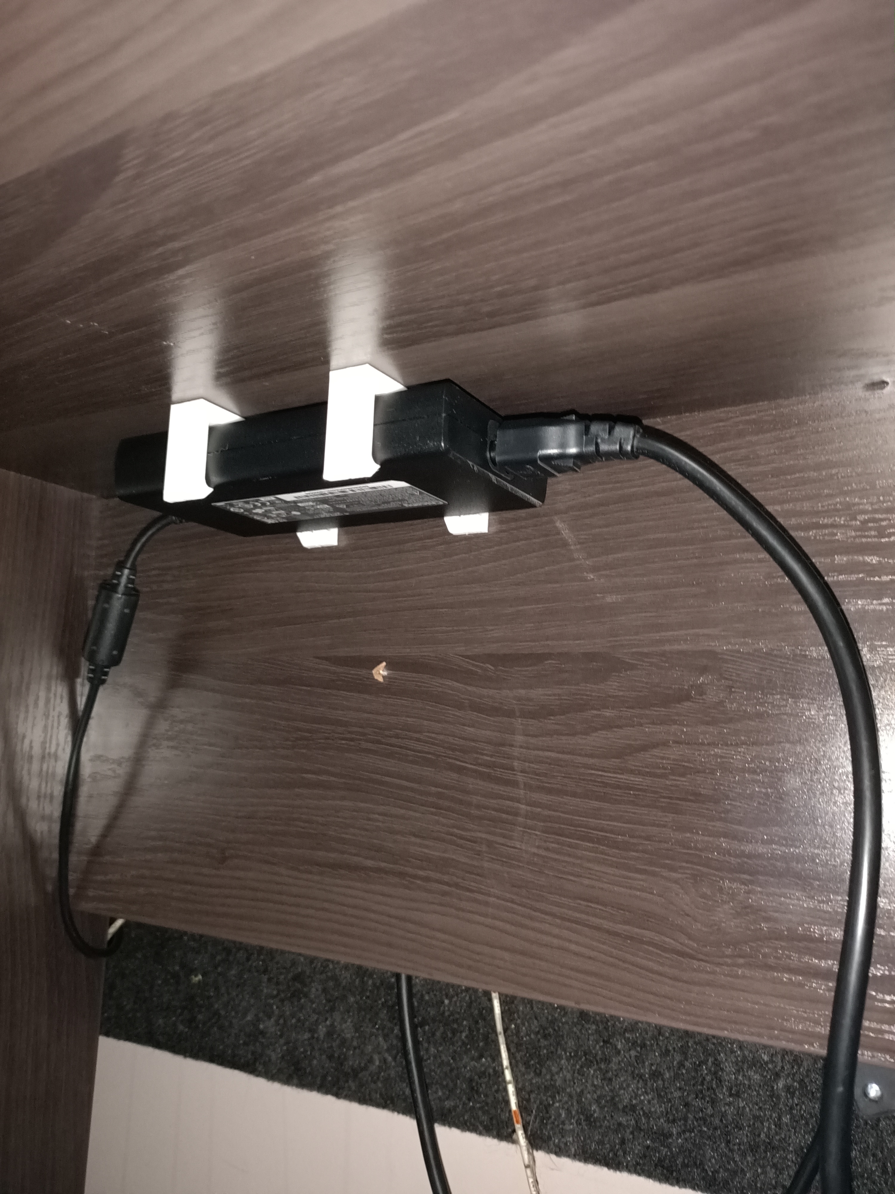 Laptop transformer holder for under a desk
