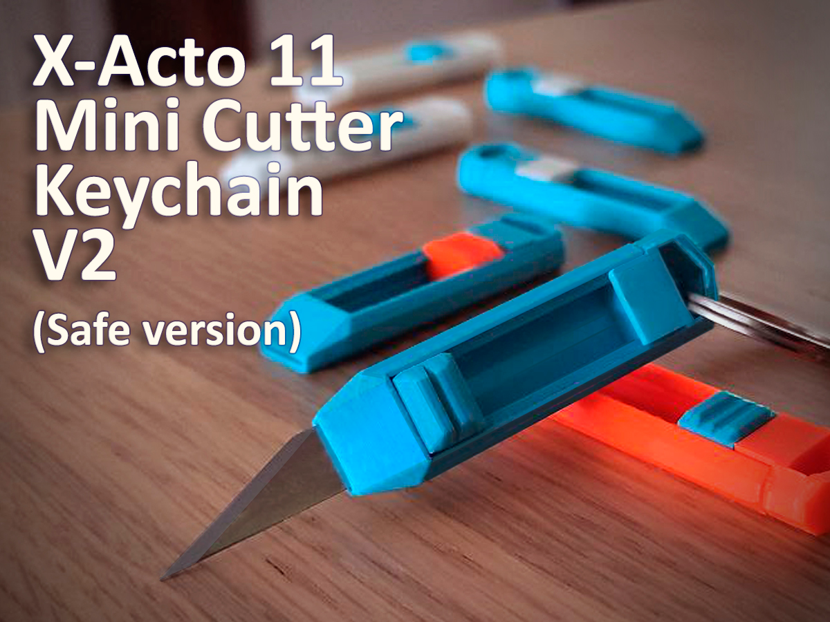 Xacto mini cutter Keychain 3D model thumbnail