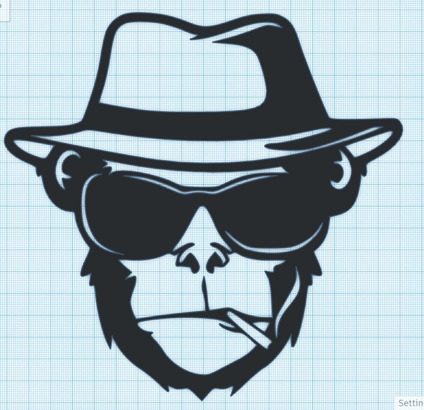 1950's COOL MONKEY WALL ART by Ogama Industries Download free STL