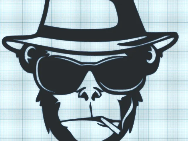 1950's COOL MONKEY - WALL ART