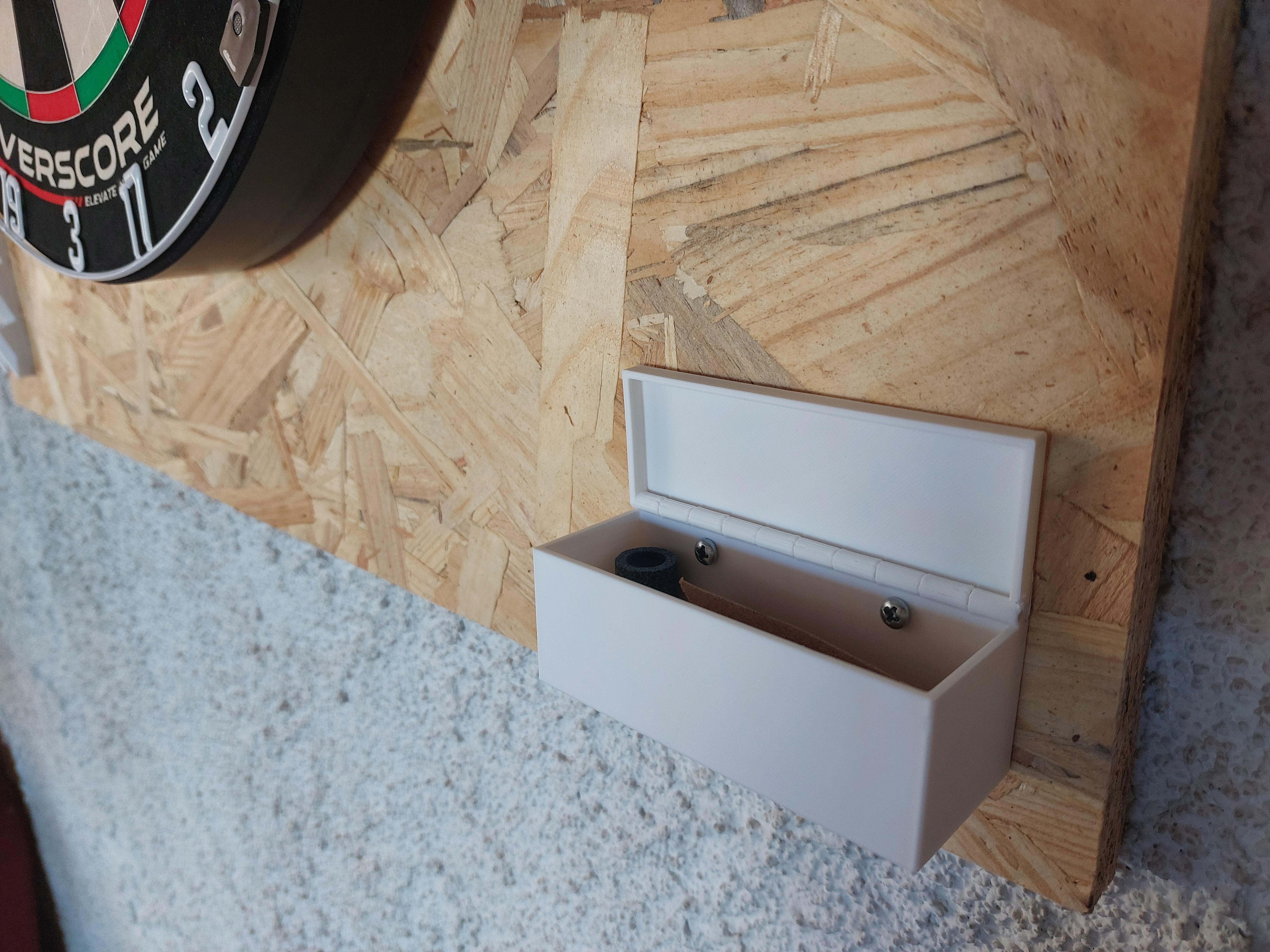 Wall mounted small box with lid