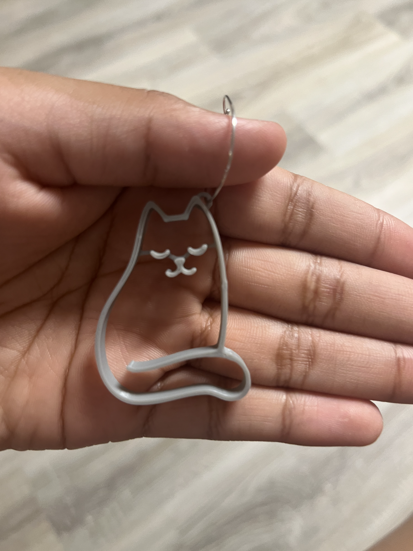Simple cat keychain
