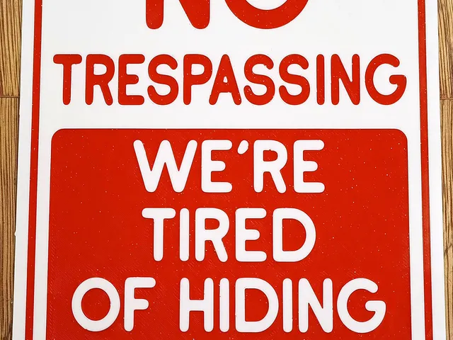 Funny Wall Sign - "NO TRESPASSING, we're tired of hiding the bodies"