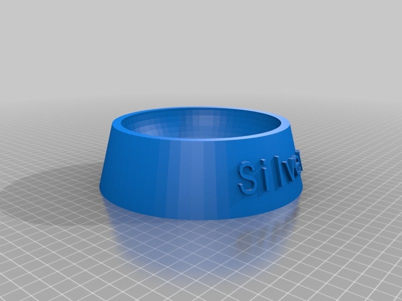 Fully Parametric Dog / Cat Food Bowl: Silver