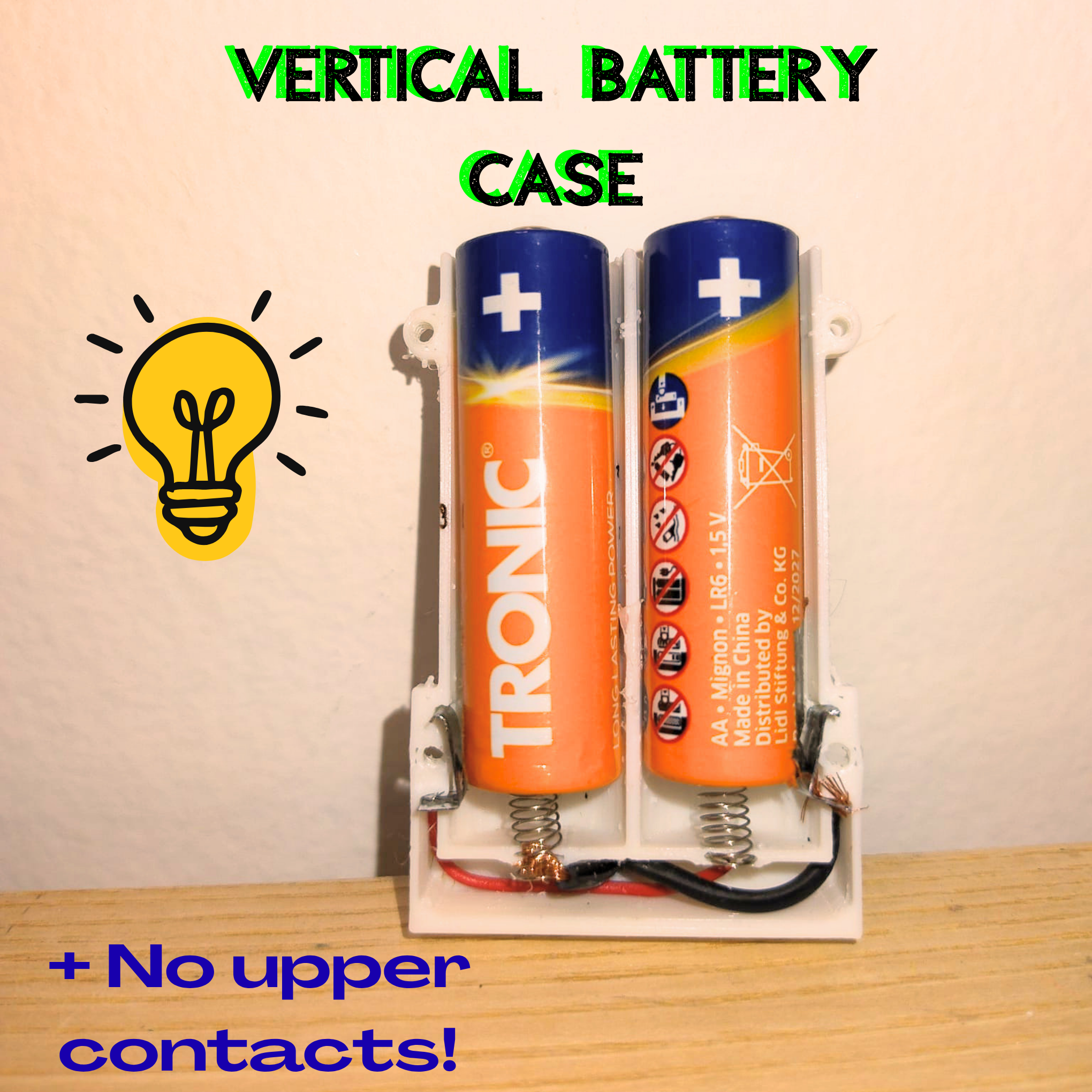 AA battery case