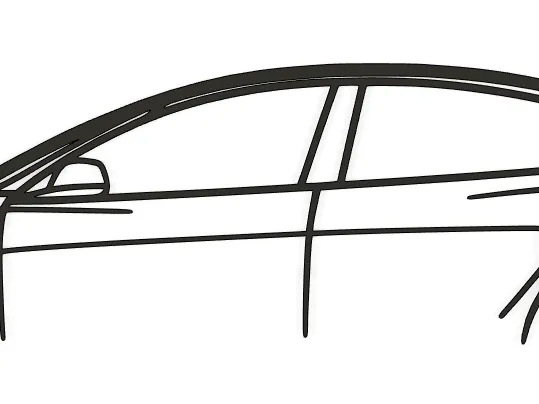 Tesla Model 3 Silhouette Wall Art