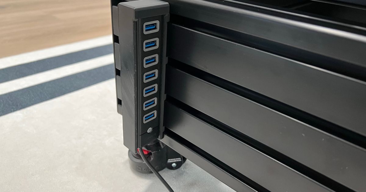 Extrusion mount for 7-port ORICO USB HUB 3.0 by hgross | Download free ...