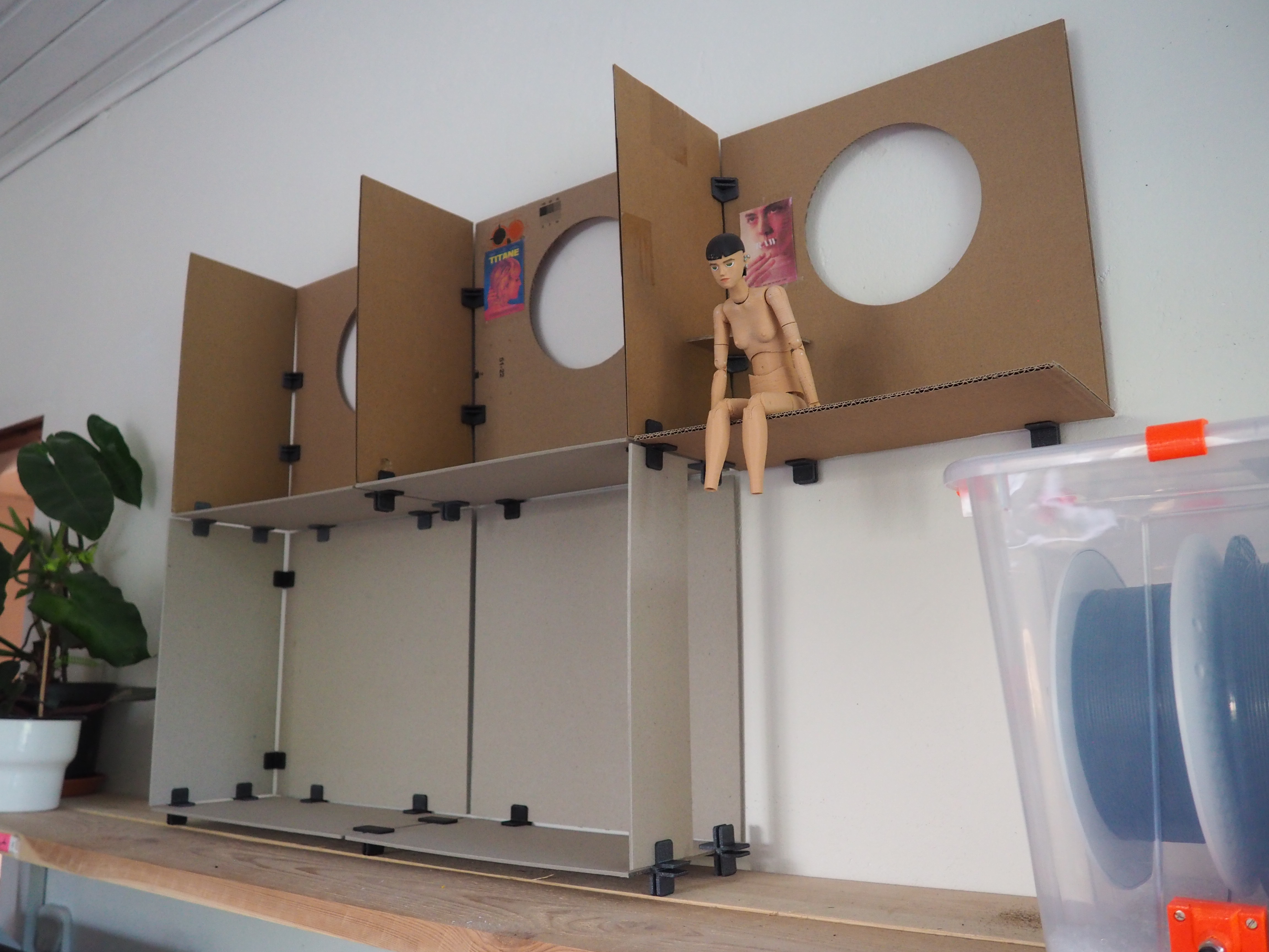 Modular Cardboard Dollhouse Inspired by Nakagin Capsule Tower