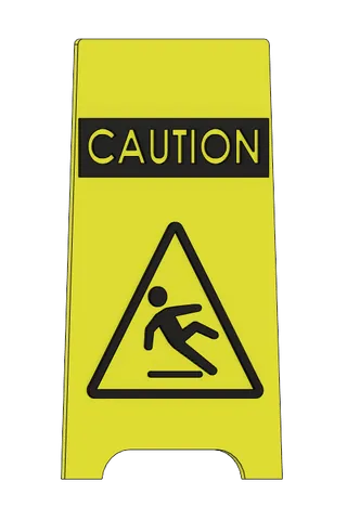 wet floor sign with symbol