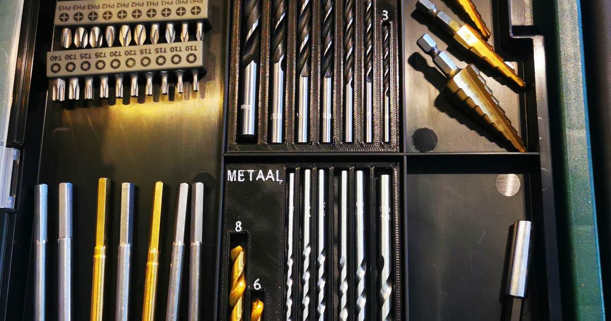 Drill organizer Bosch Systembox by DenBéireBD Download free STL