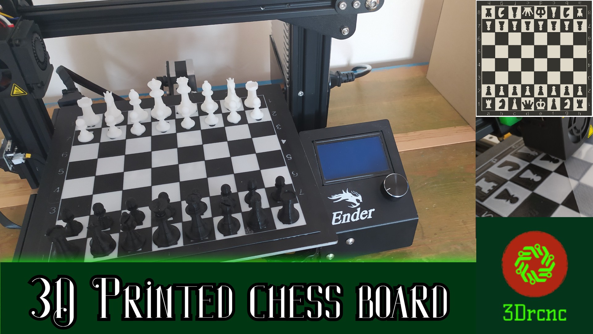 Dual Color Chess Game on a single extrusion printer (Ender 3)