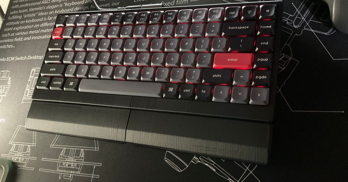 Keychron K3 Pro frame and wrist rest by k.yoshioka Download free STL model